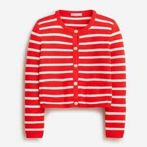 J. Crew Red and Cream Striped Sweater. Mint Condition